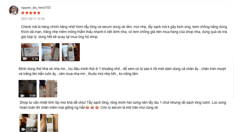 Các đánh giá tích cực từ khách hàng sử dụng